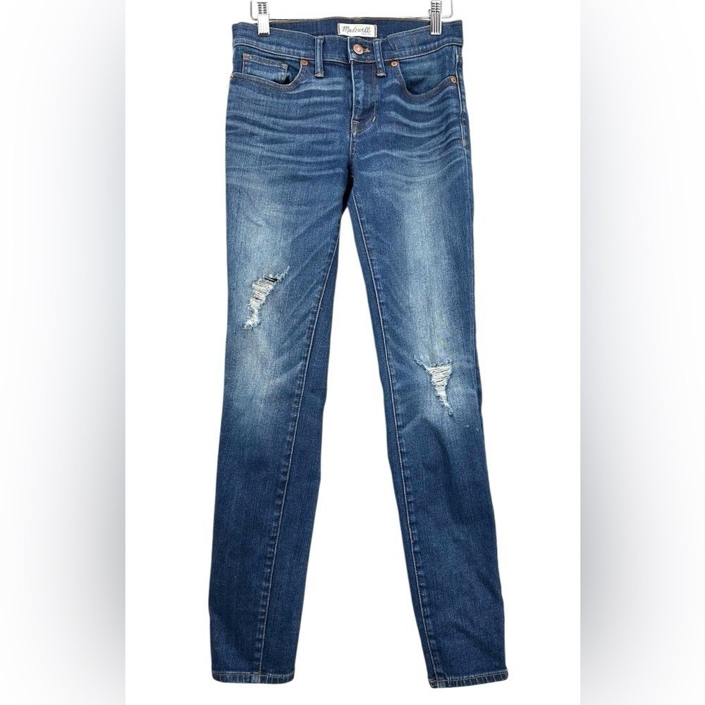 MADEWELL‎ Distressed Jeans Skinny Skinny Indigo Blue Denim 5-Pocket Women's 27